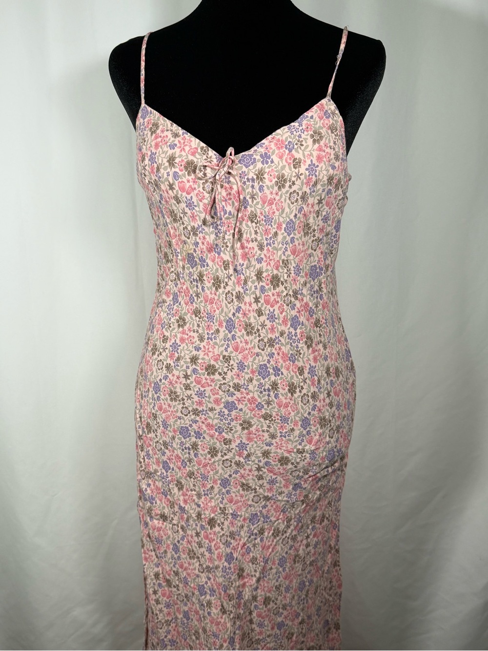 Y2K American Eagle Outfitters Floral Slip Dress in Pink, Lavender & Cream